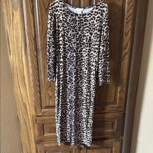 Yelete Leopard Print Long Sleeve Top